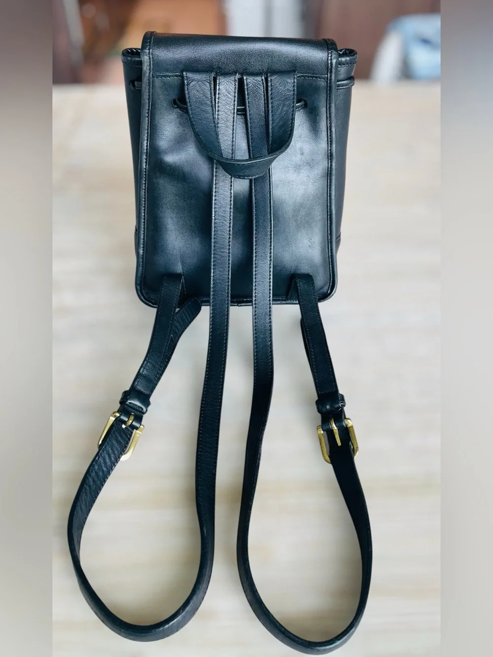 Vintage Coach 9960 Black Leather Backpack Made in USA Glove Tanned